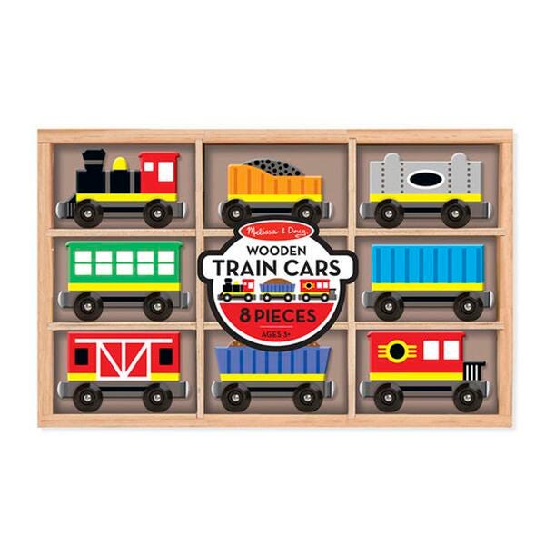 Outlets New Melissa & Doug wooden train set, 132 pieces